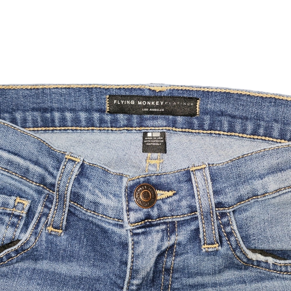 Flying Monkey Platinum - Embroidered Distressed J… - image 3